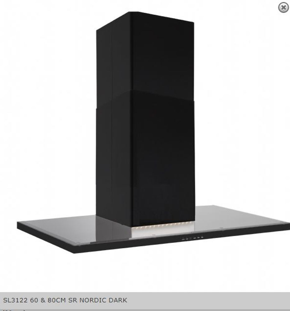 Silverline ventilator Sort  60 cm SL 3122-60 SR NORDIC DARK 
