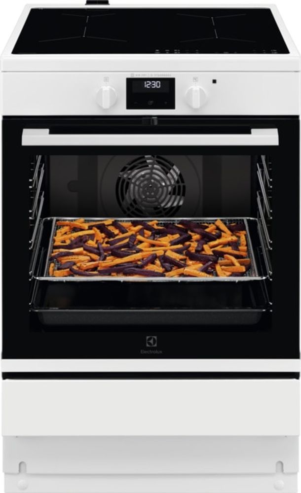 Electrolux komfyr Induksjon hvit LKI66440NW 