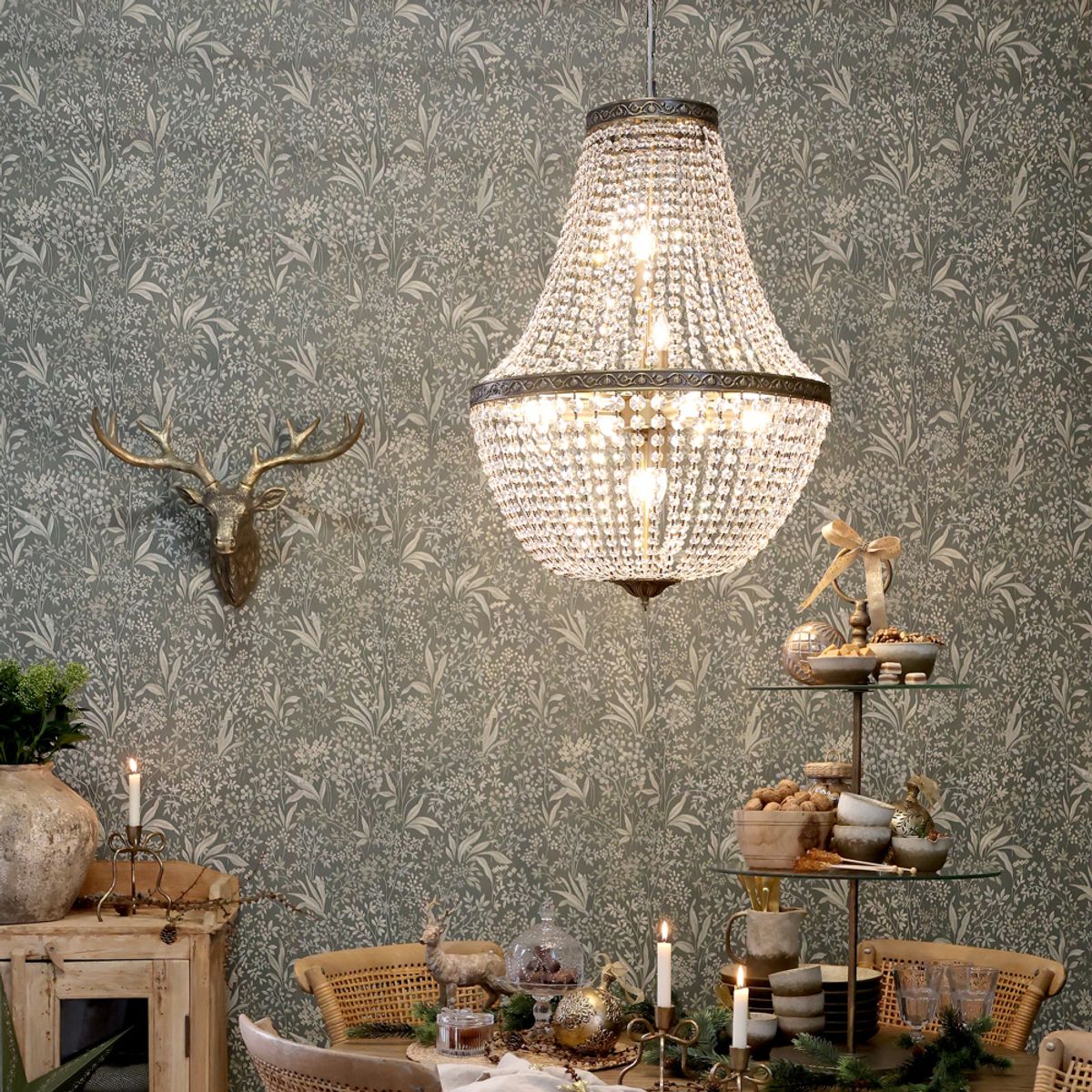 Chic Antique lysekrone versailles med glassprismer 71136213