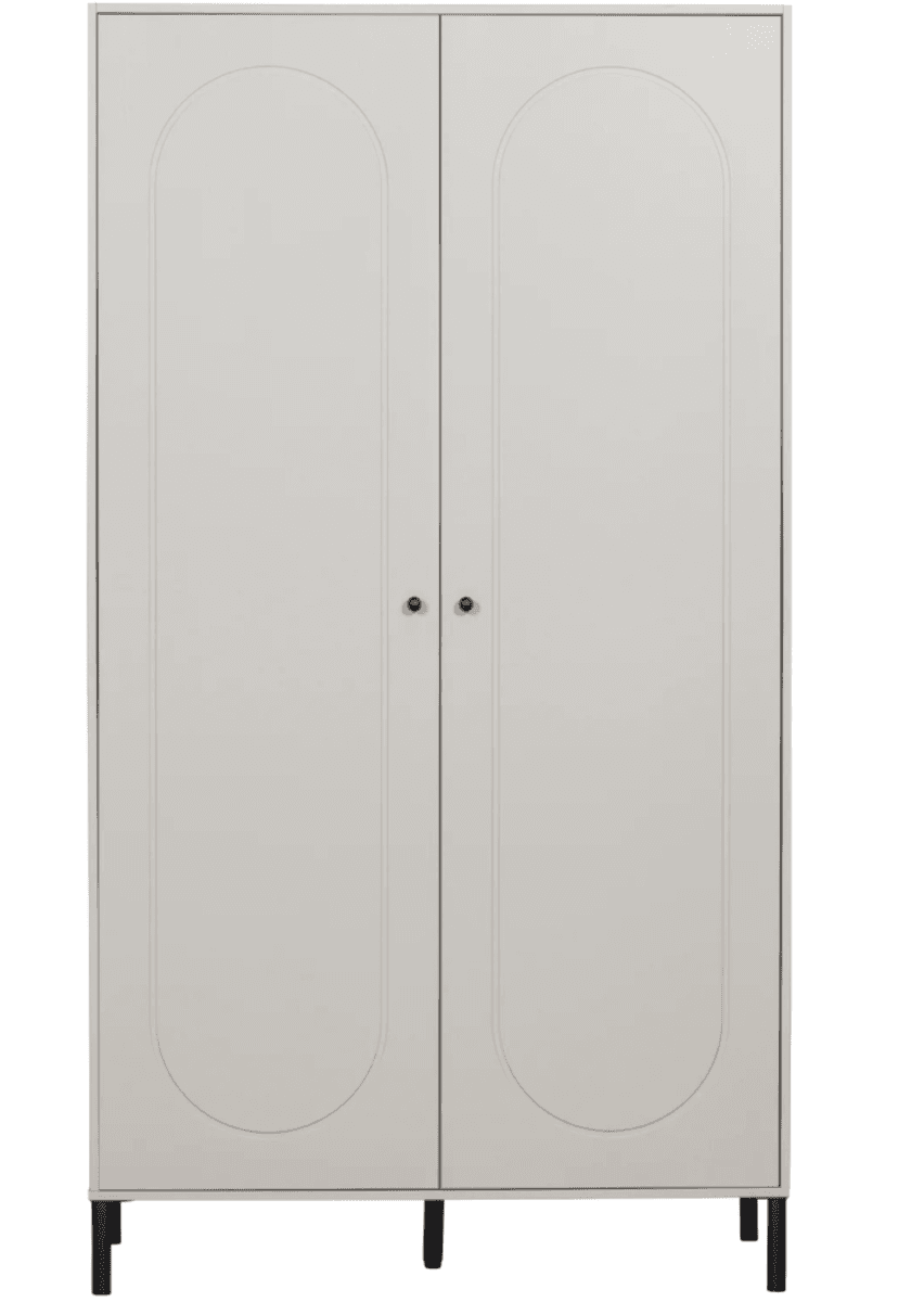 WOOOD garderobeskap Xina furu grå 202 cm 375938-W