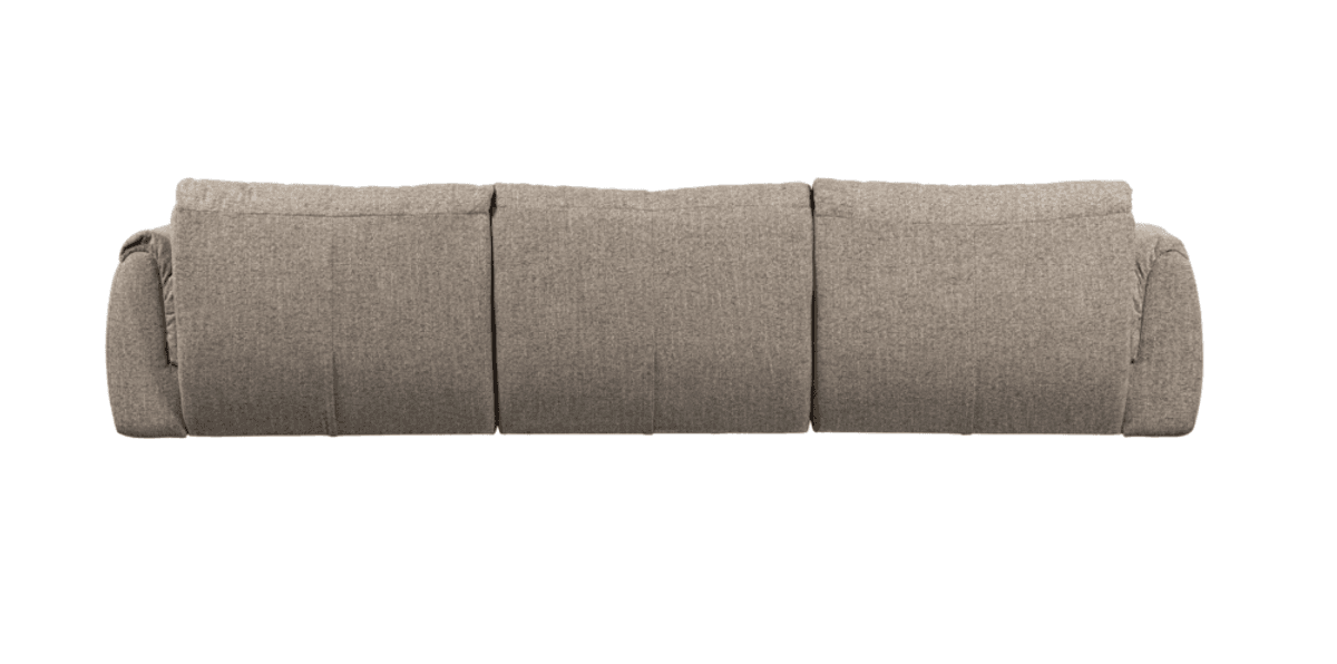 WOOOD sofa 3 seter Baggy vevd stoff brown melange 377531-BM