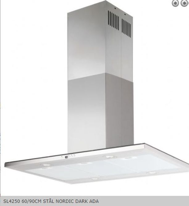 Hovedbilde Silverline Ventilator Fritthengende modell 90CM STÅL NORDIC ...