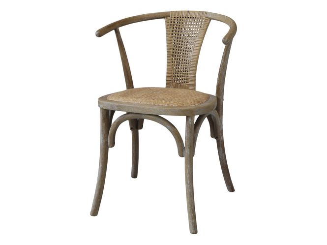 Hovedbilde Chic Antique Fransk spisestol med flettet sete og ...