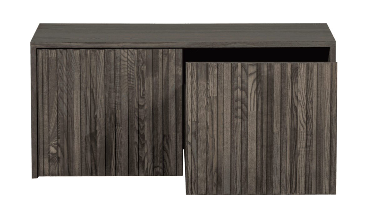 WOOOD oppbevaringsbenk 88 cm espresso ask 374040-E