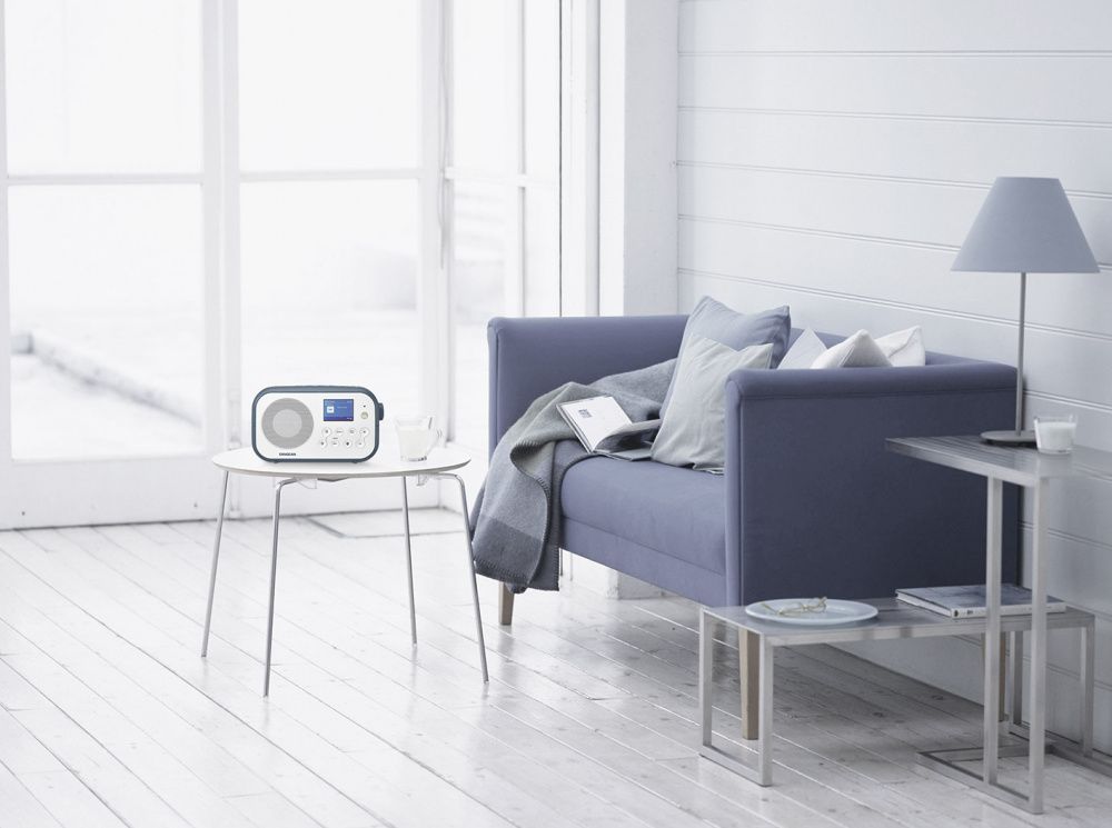 Sangean dab radio DPR42 BT hvit/blå med blåtann/bluetooth 340042