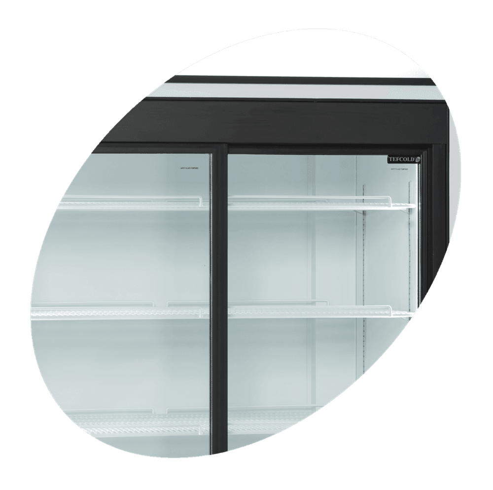 Tefcold display kjøleskap hvit 2 skyvedørs 201 cm FSC1950S 