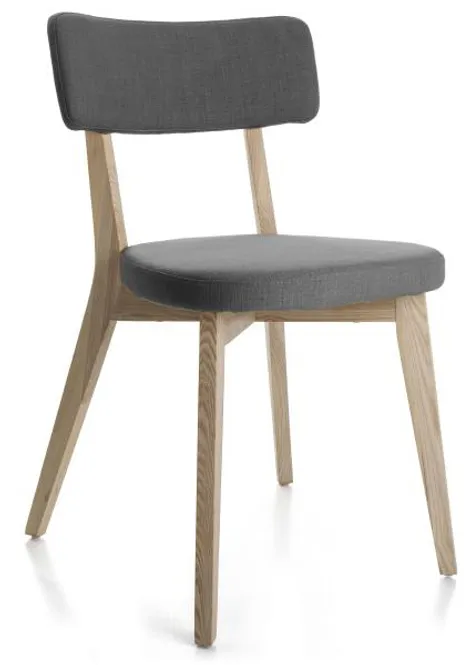 Hovedbilde Stol grå m/ben i ask