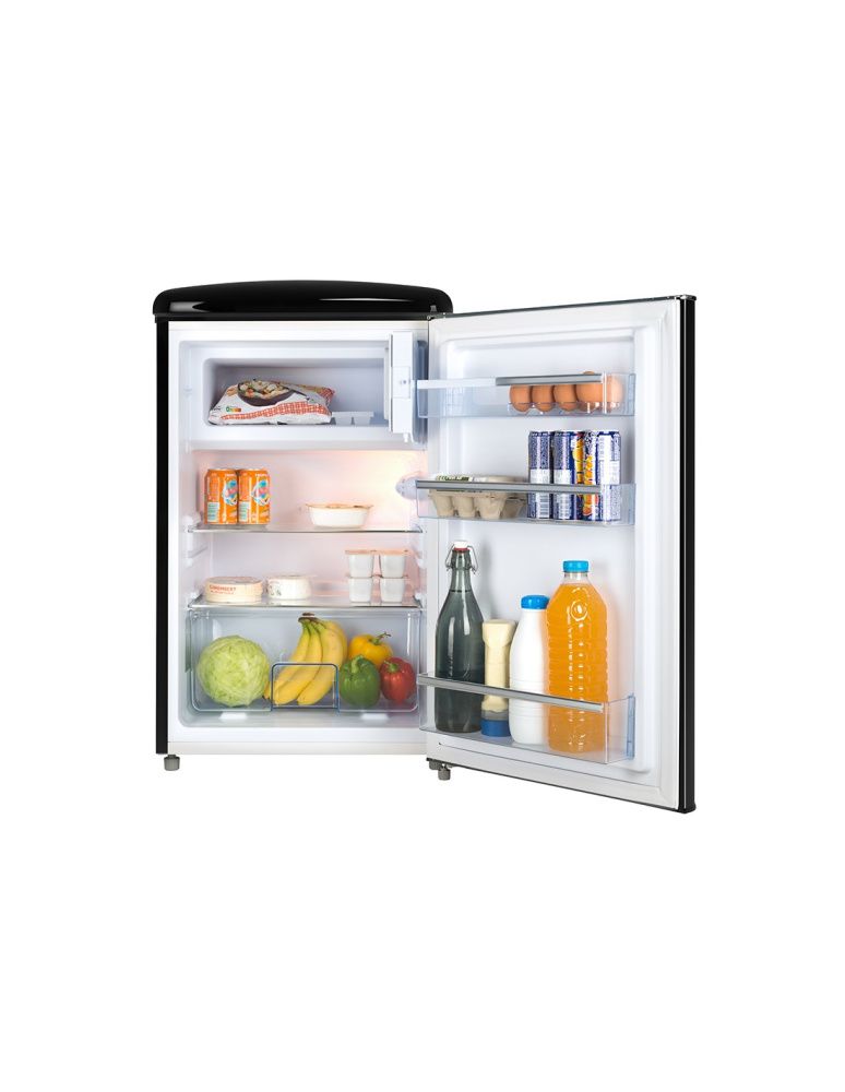 FrigeluX retro vintage kjøleskap 108L 90 cm sort R4TT108RNE