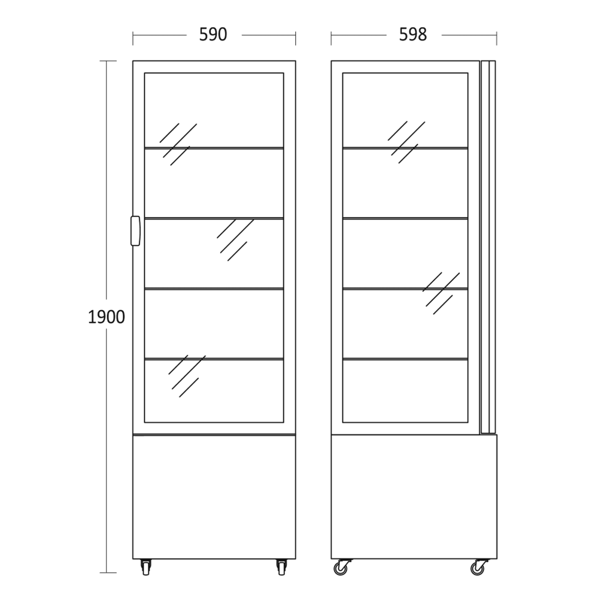 Scandomestic salgsmonter sort 190 cm DC402BB