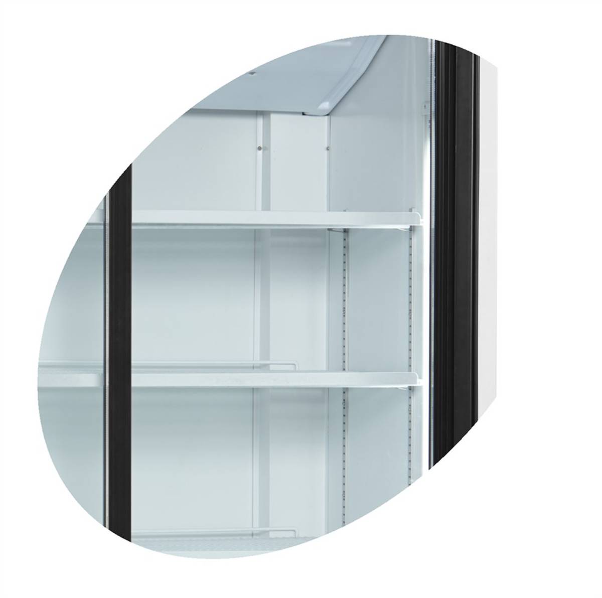 Tefcold display kjøleskap hvit 2 skyvedør 199cm FS1002S 