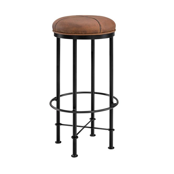 Hovedbilde Artwood Barstol EVAN i lysebrunt matt skinn 04-95112