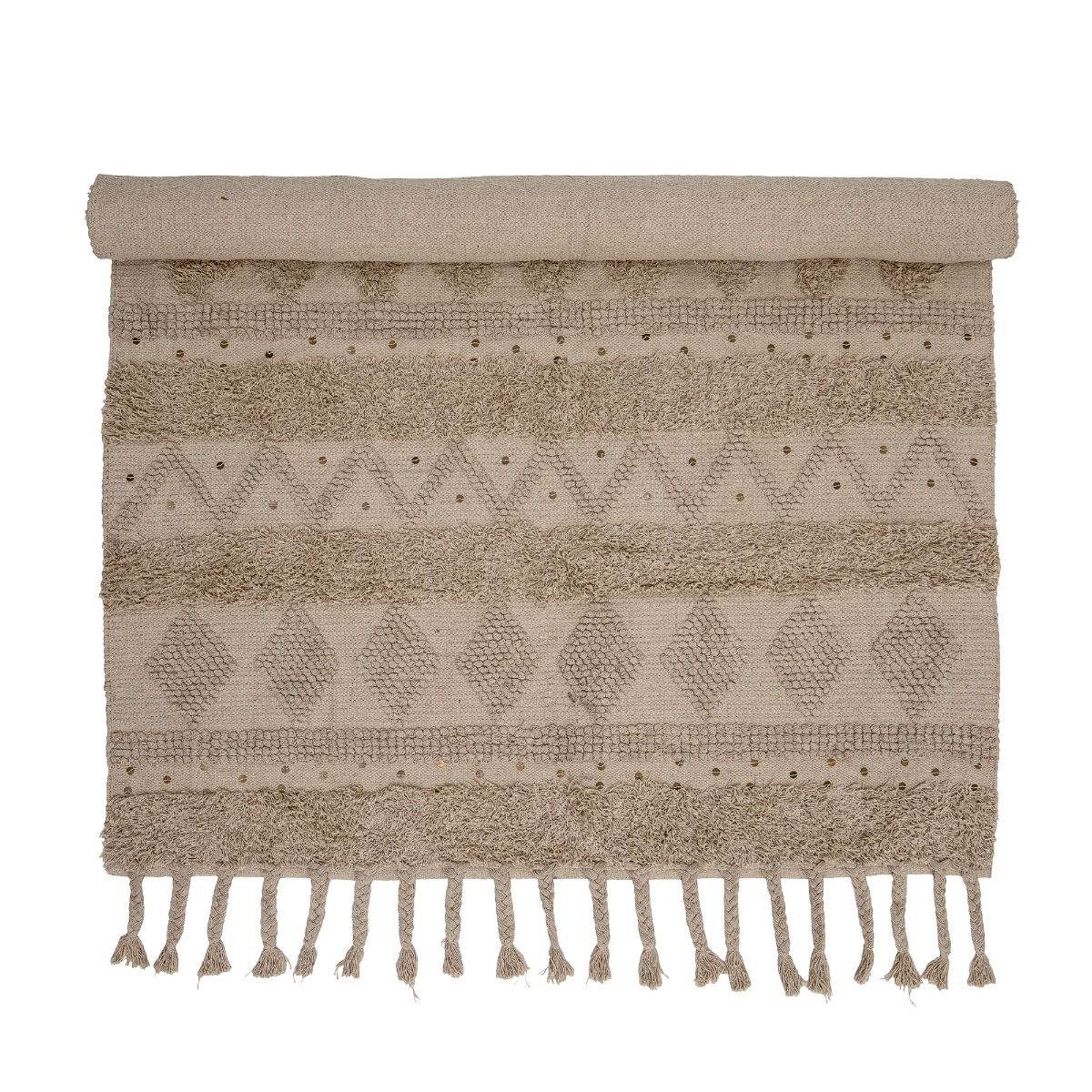 Bloomingville Dasha Teppe Bomull Natur 200x140 cm.