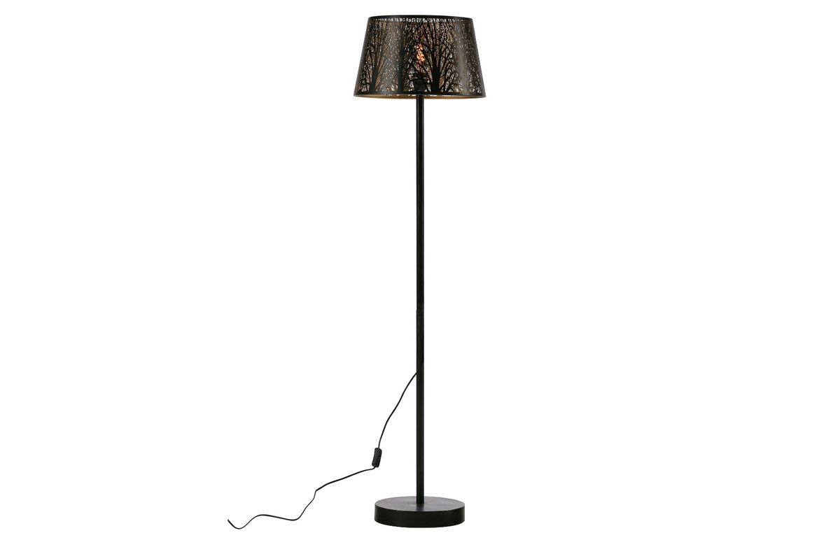 Woood Keto gulvlampe antikk metall svart