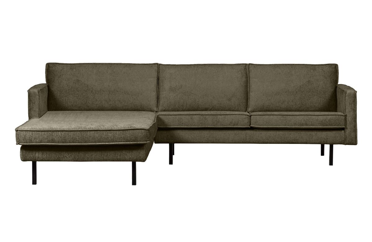 BePureHome Rodeo Chaise Lounge Left Velvet bonsai