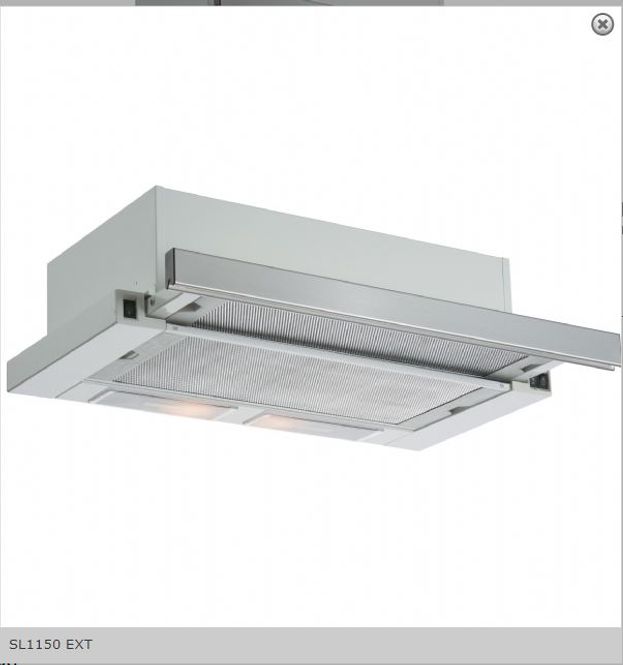 Hovedbilde Silverline Uttrekksventilator hvit-stål SL1150 EXT 