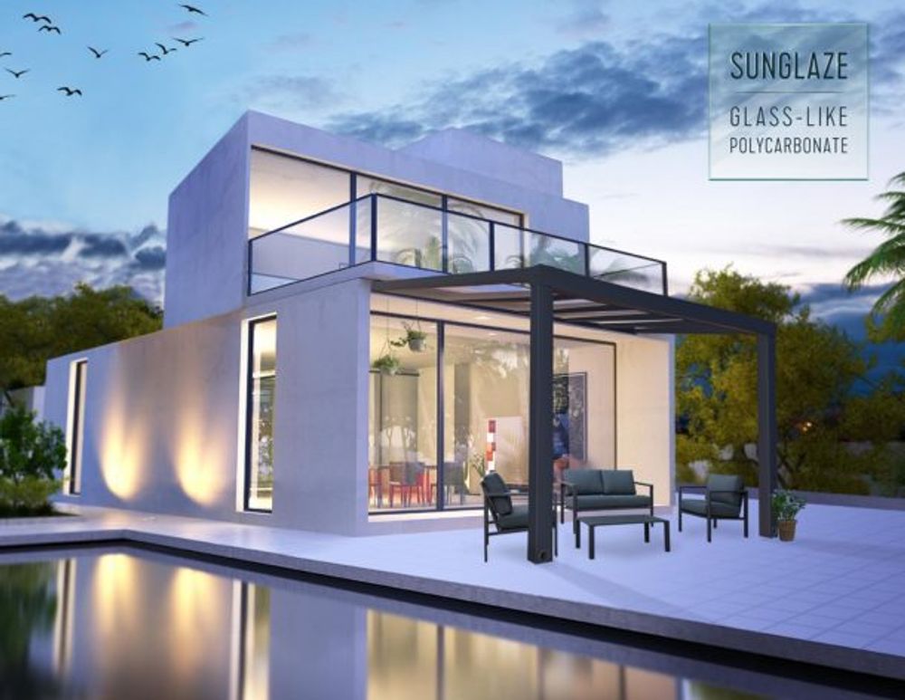 Canopia by Palram Stockholm terrassetak 342 x 370 cm grå/klar