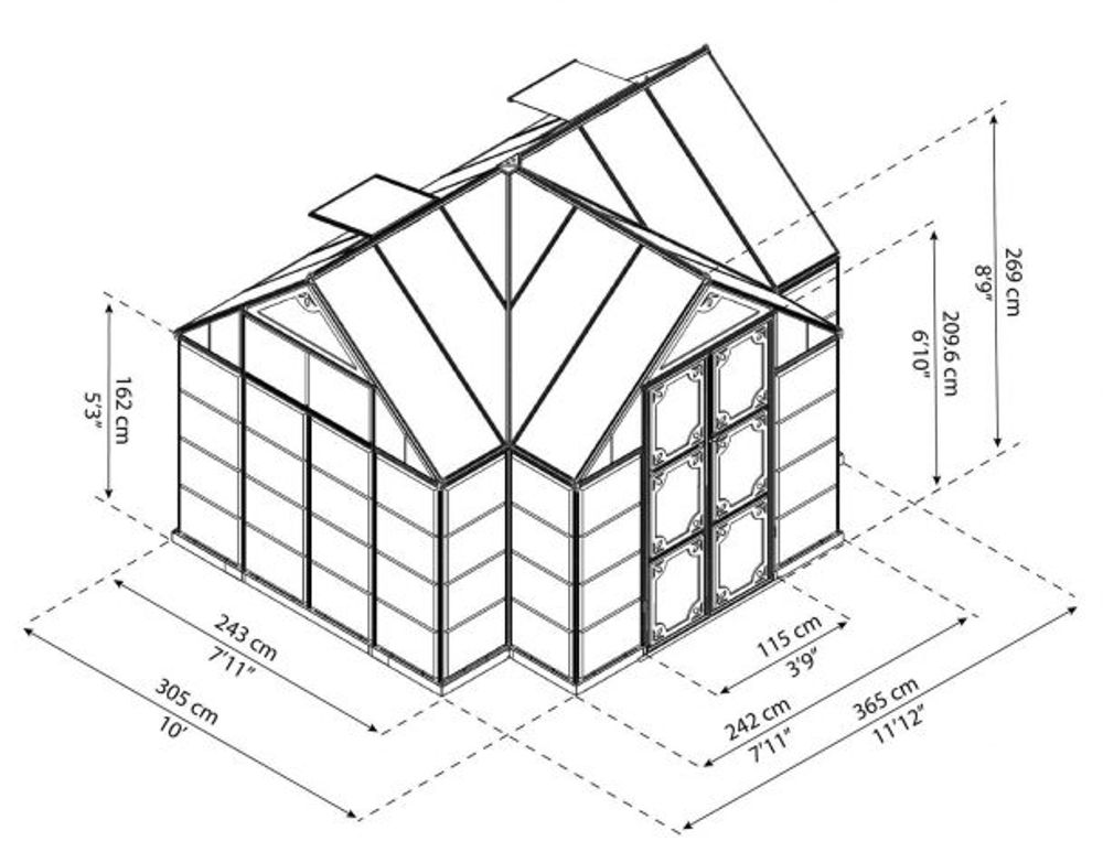 Canopia by Palram drivhus victory orangery chalet