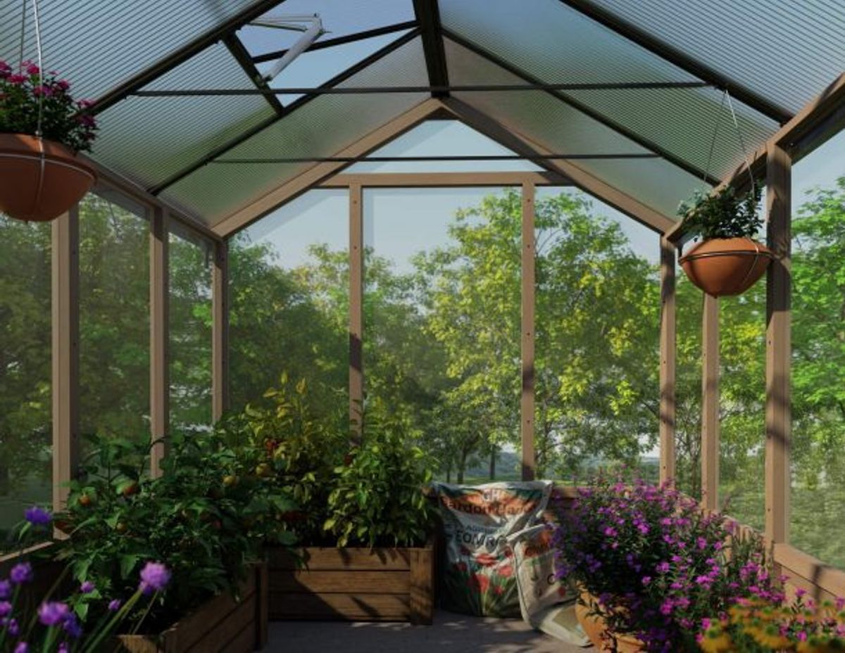 Canopia by Palram Natura Cedar drivhus i cedertre 249 x 641 cm 707582