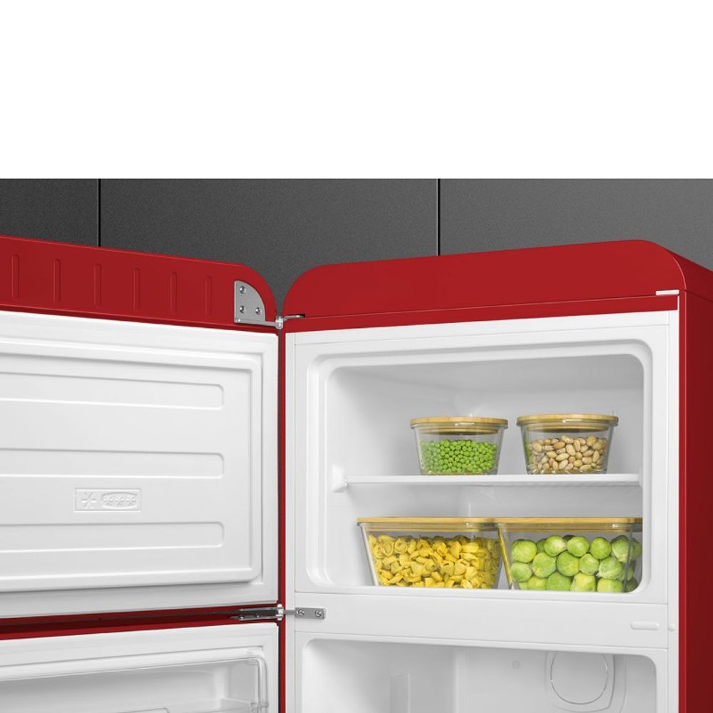 Smeg kombiskap rød 50`s retro FAB30LRD5 