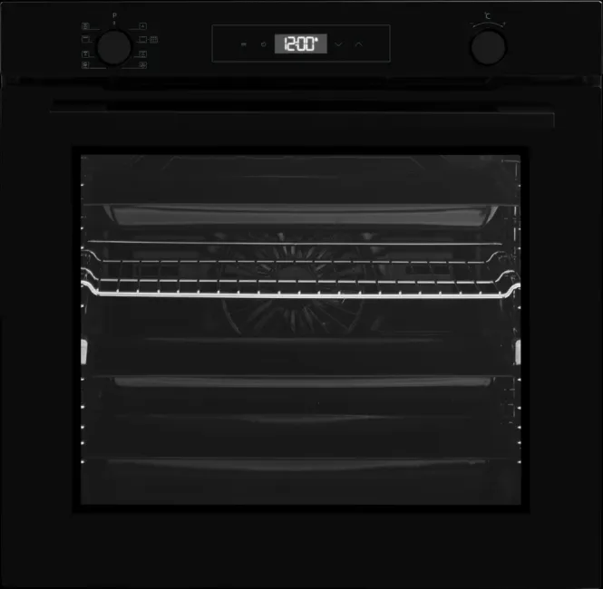 Hovedbilde JGNordic innbyggingsovn 80 liter svart pyro 8 program BO ...