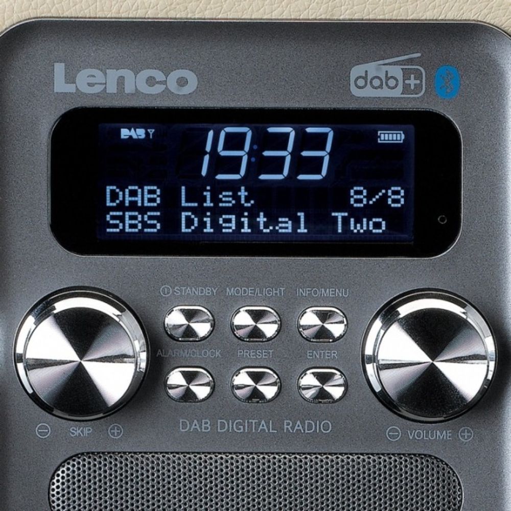 Lenco dab radio PDR-051 beige sølv