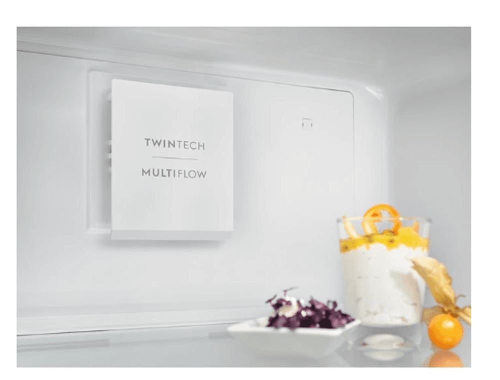 Electrolux kombiskap rustfritt stål nofrost 186 cm 230/101 L  