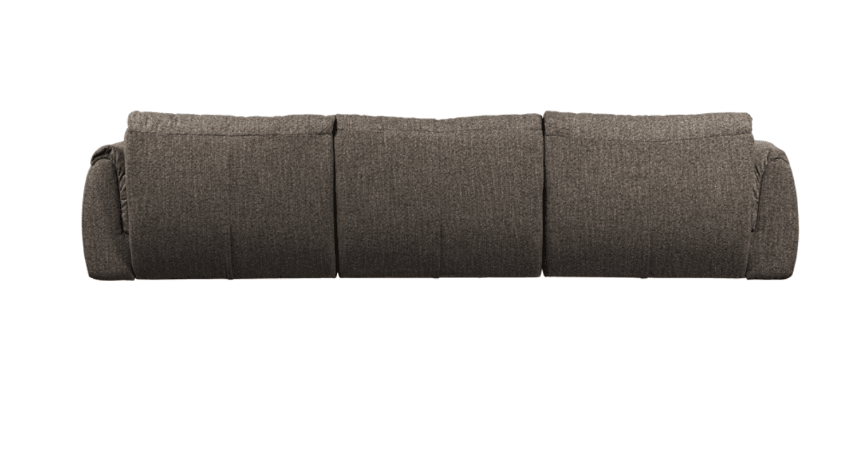 WOOOD sofa 3 seter Baggy vevd stoff grå melange 377531-WM