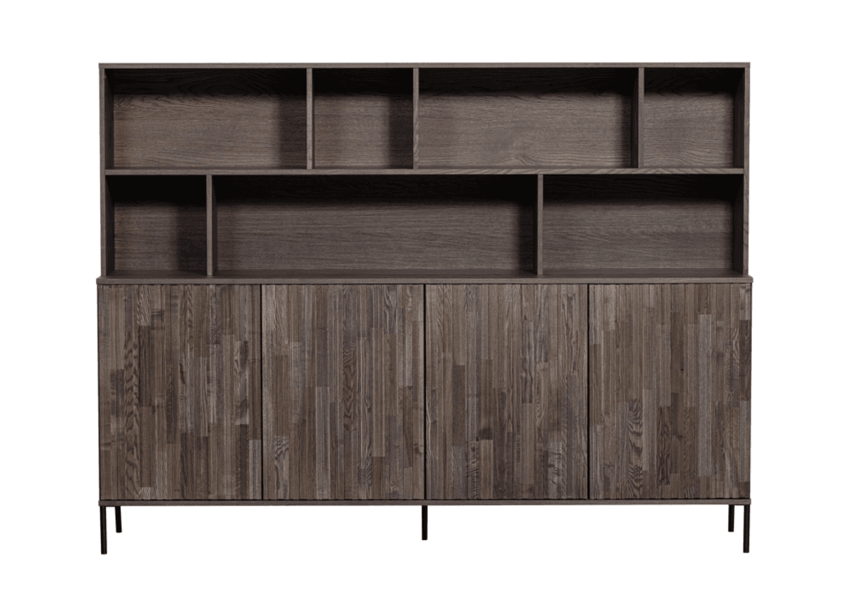 WOOOD Gravure New Skjenk m/hyller 200 cm espresso 373585-E