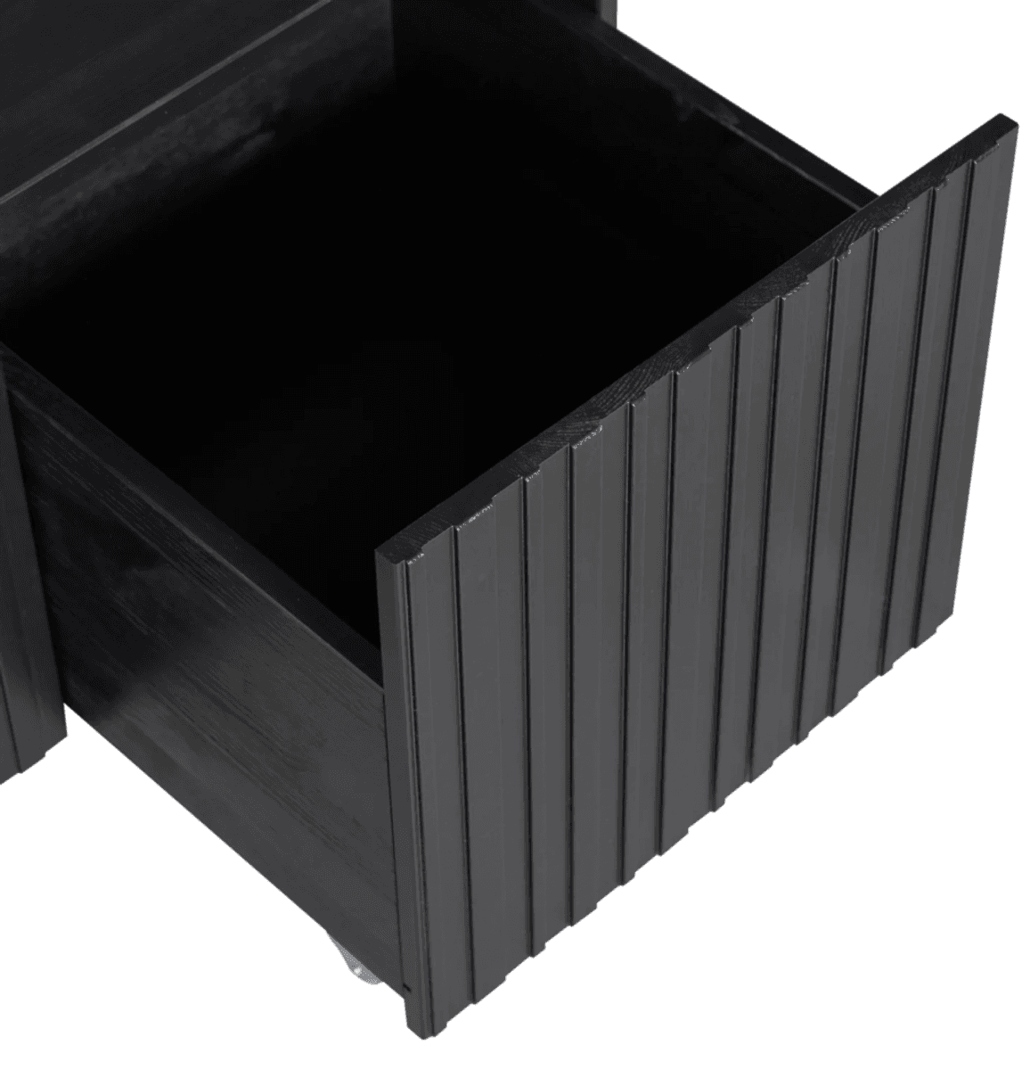 WOOOD oppbevaringsbenk 88 cm sort furu 374040-Z