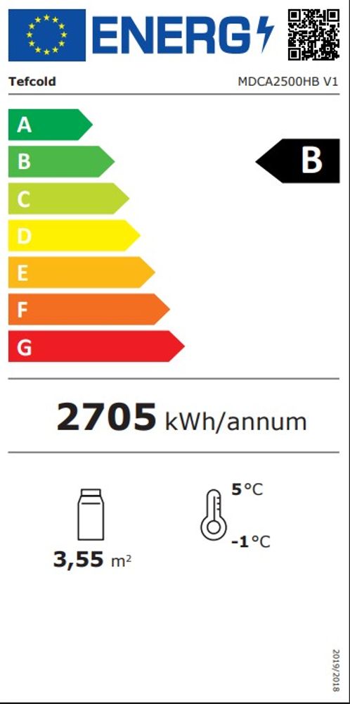 Tefcold multideck kjøleskap for supermarked MDCA2500HB