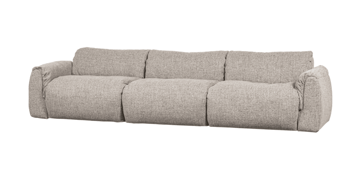 WOOOD sofa 3 seter Baggy vevd stoff naturel melange 377531-NM