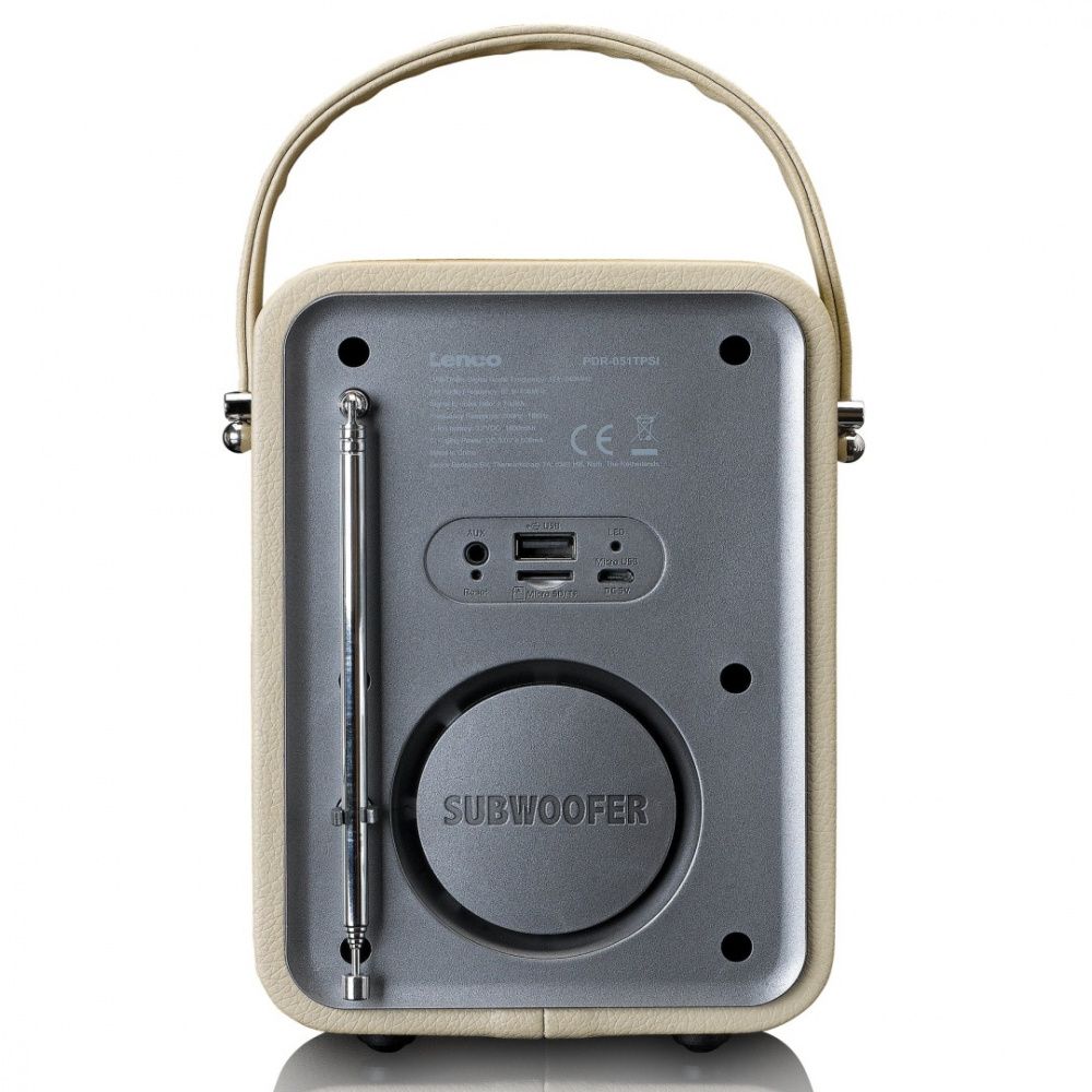 Lenco dab radio PDR-051 beige sølv