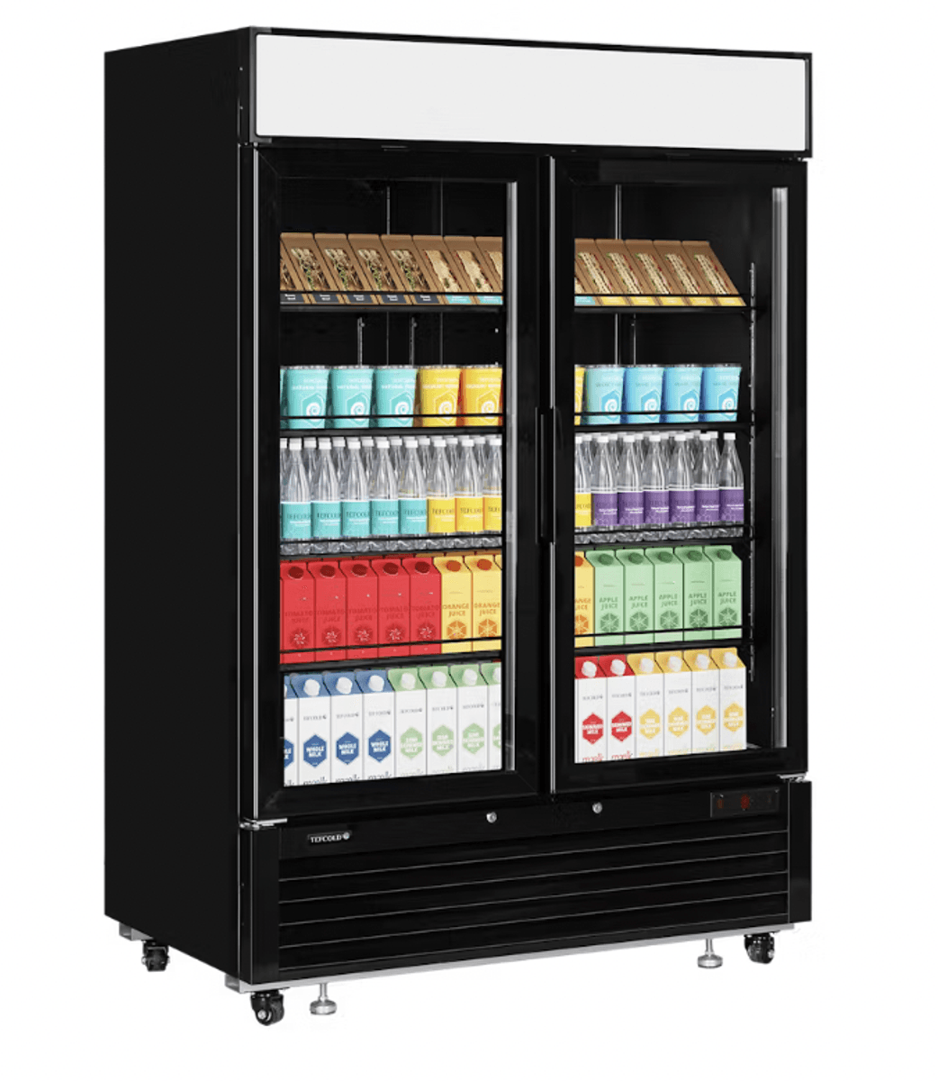 Tefcold displaykjøleskap sort 2 dører 205 cm LGC5000B