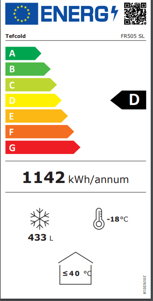 Tefcold fryseboks 454 liter FR505 SL 