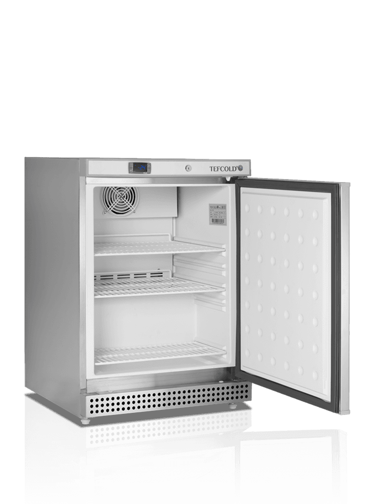 Tefcold lager fryseskap stål 85 cm med lås UF200VS