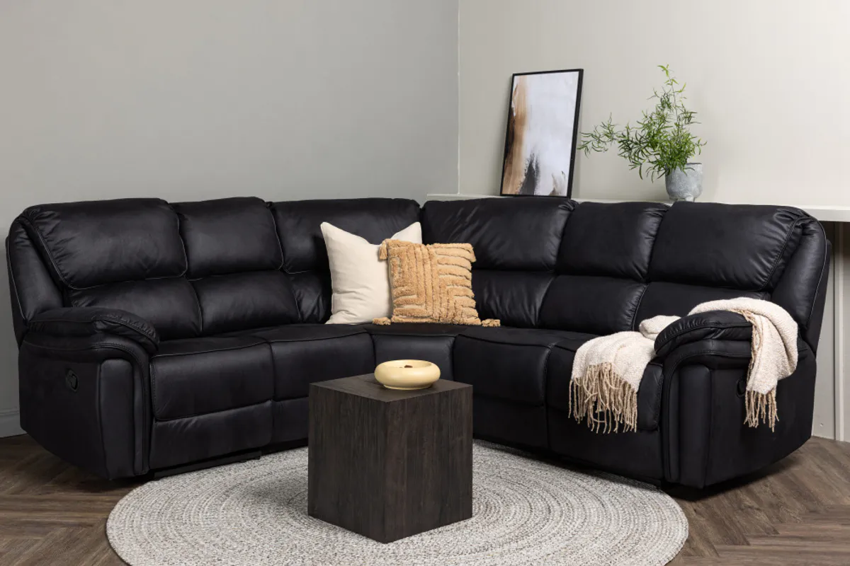 Venture Saranda Recliner Hjørnesofa Svart