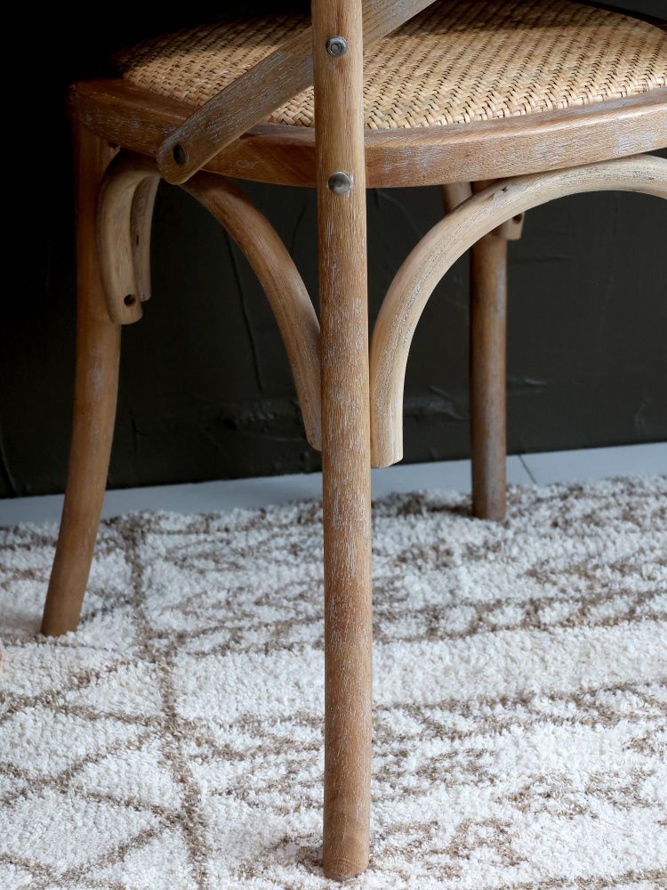 Chic Antique Fransk spisestol med flettet sete 41067800