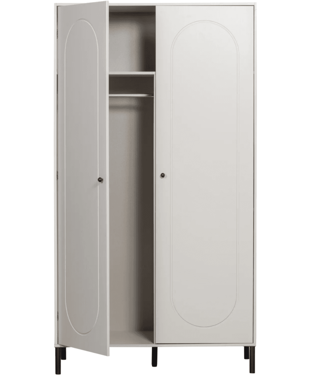 WOOOD garderobeskap Xina furu grå 202 cm 375938-W