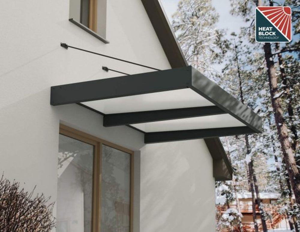 Canopia by Palram overbygg inngangsparti Sophia XL 140 x 192 cm grå/hvit 707400