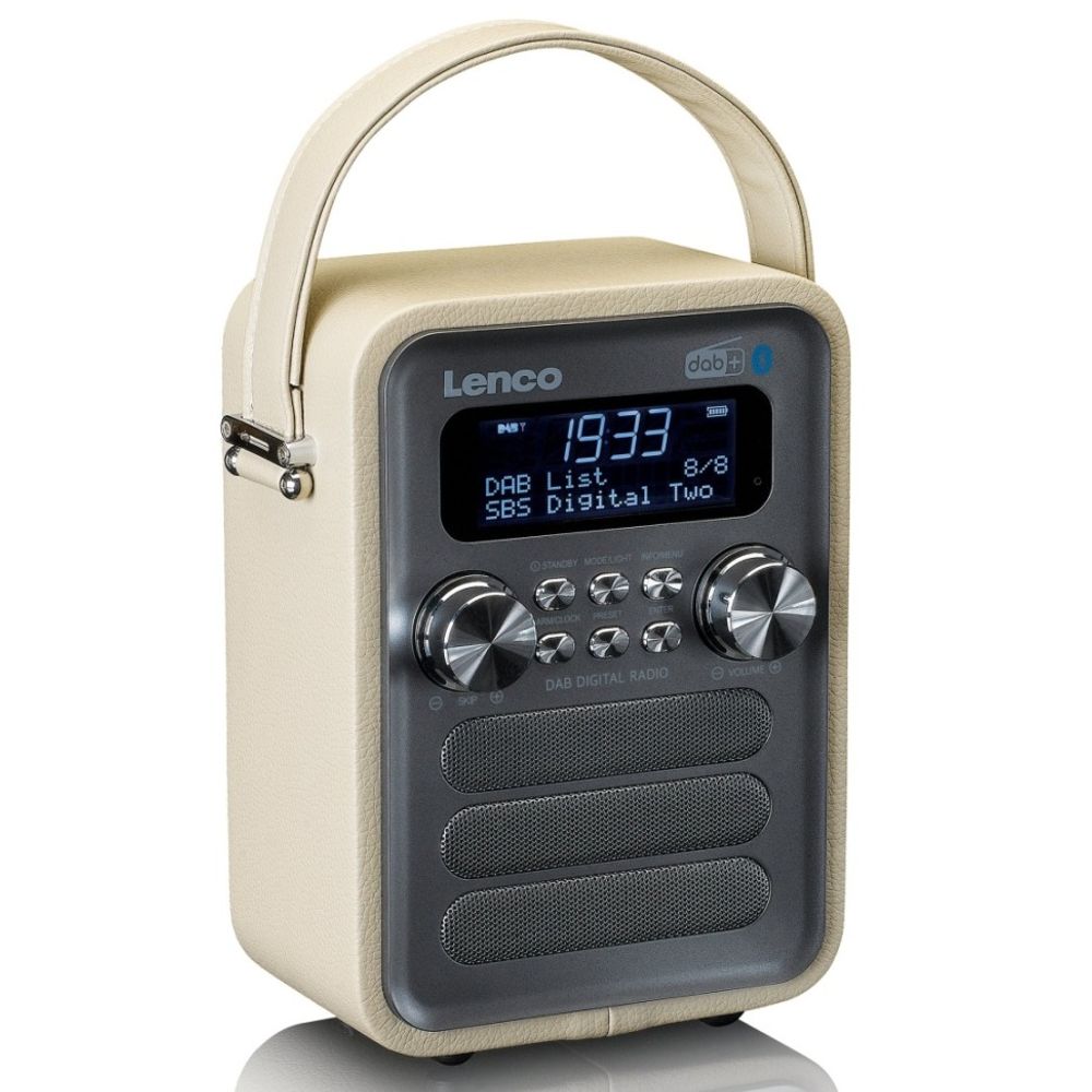 Lenco dab radio PDR-051 beige sølv