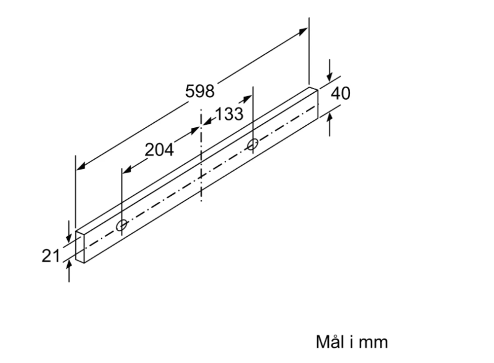 Bosch uttrekkbar ventilator 60 cm serie 4 DFL064A52 
