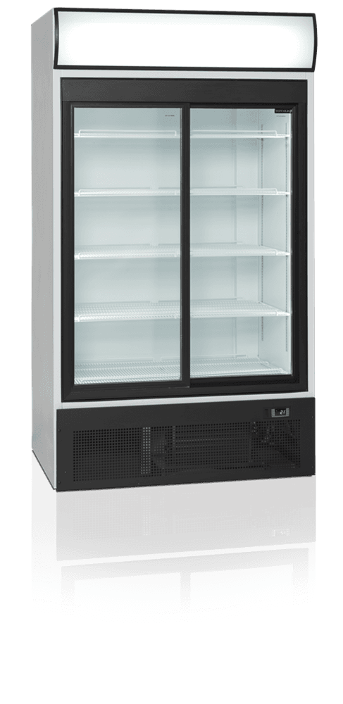 Tefcold display kjøleskap hvit 2 skyvedørs 201 cm FSC1950S 