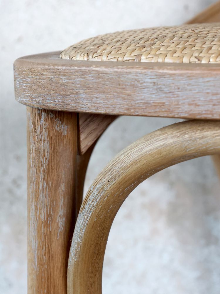 Chic Antique Fransk barstol med flettet sete 41067900