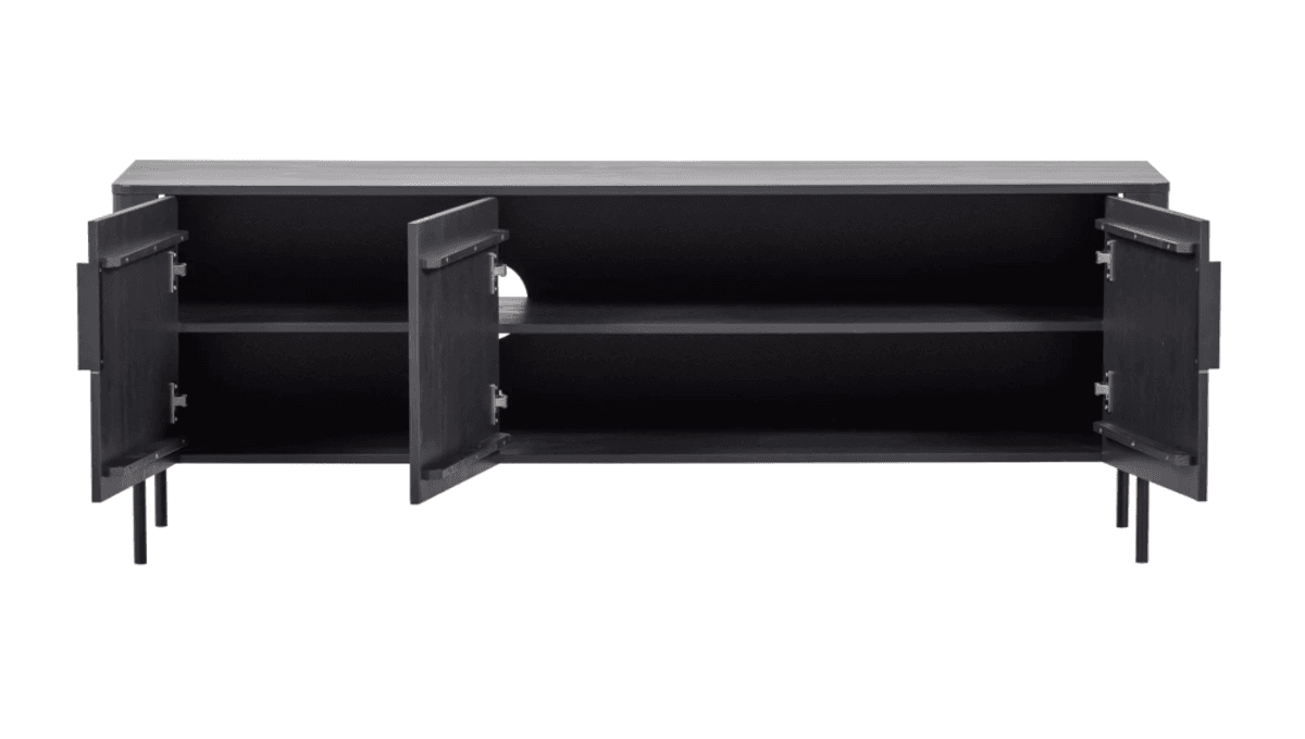 WOOOD Gunnar TV benk 154 cm i furu matt sort 377593-MZ