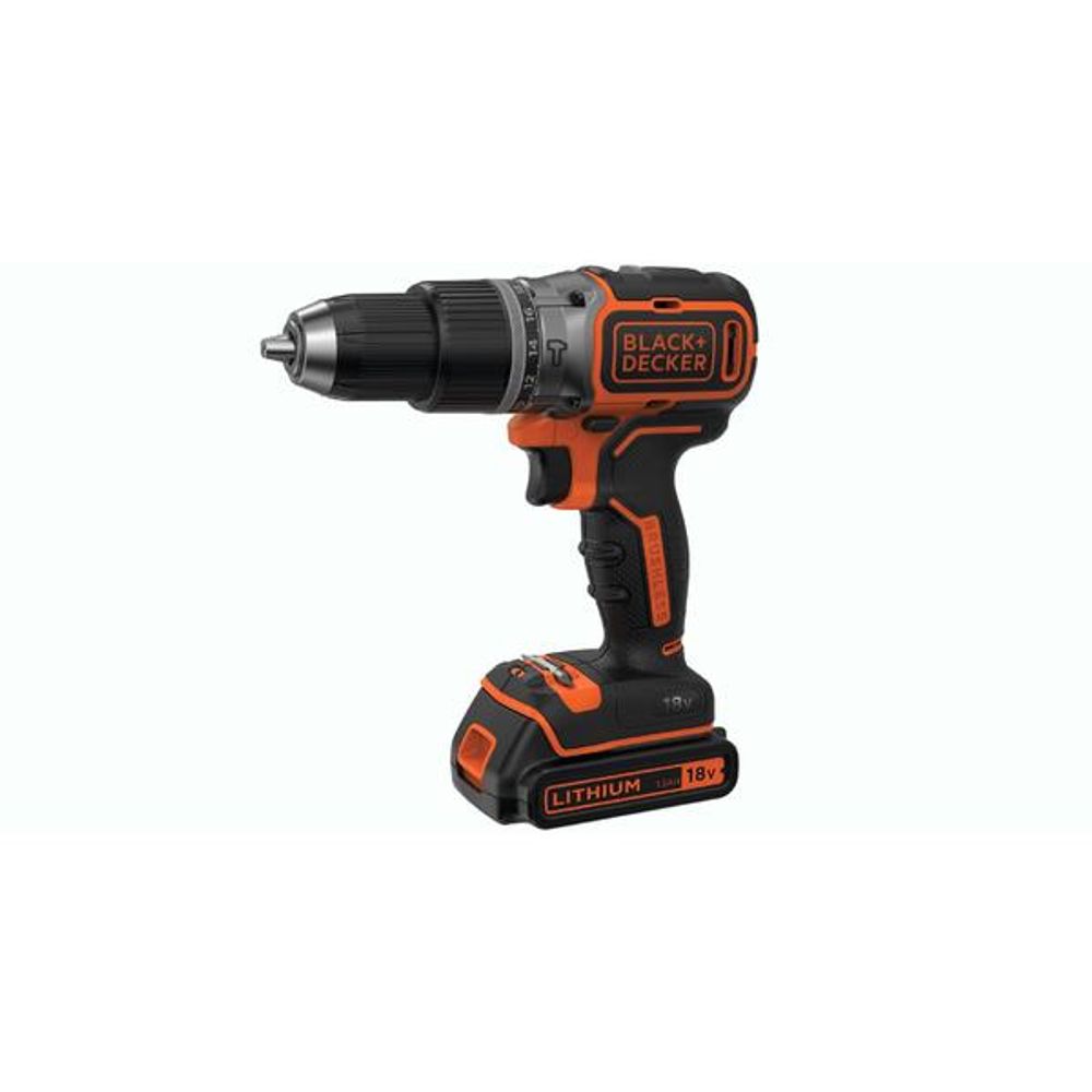 Black & Decker 18V Slagdrill  Li-ion Børsteløs 2 Gir /m utstyr BL188KB