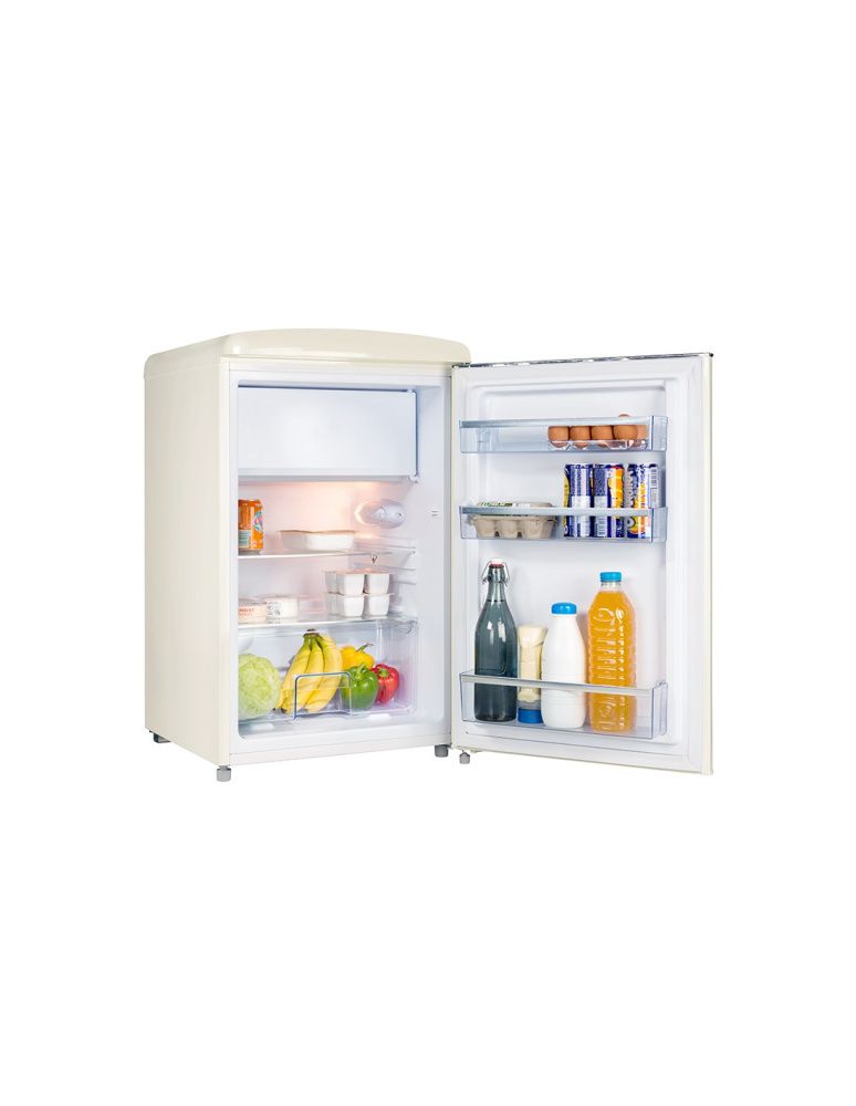 FrigeluX retro vintage kjøleskap med innebygget frys creme 108 L R4TT108RCD