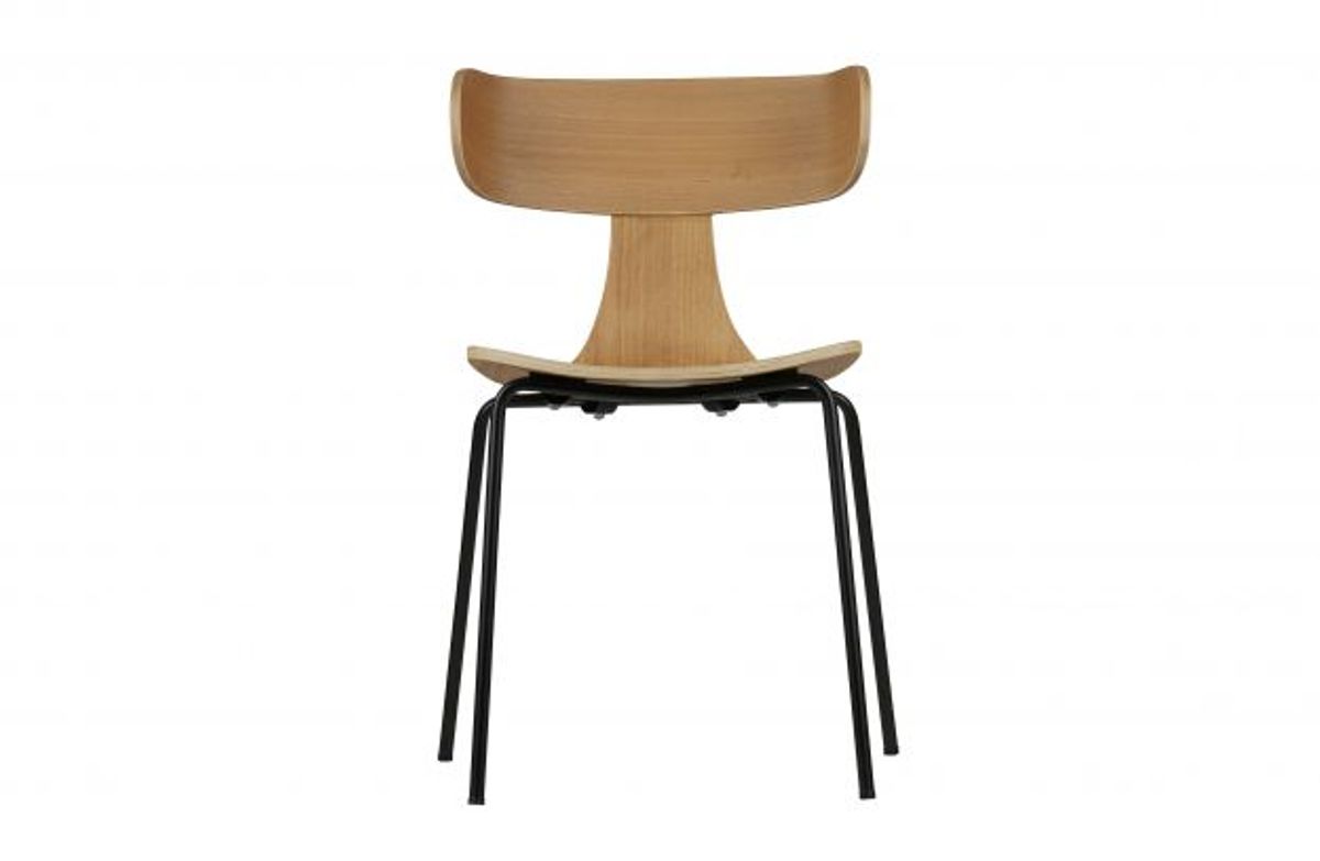 BePureHome Form trestol med metallben naturel 2 stk