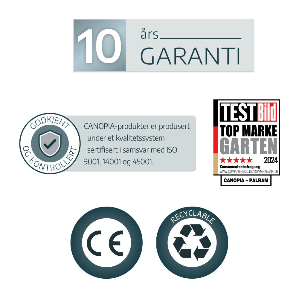 Canopia by Palram - Gazebo Tucson 435 x 395 cm Grå