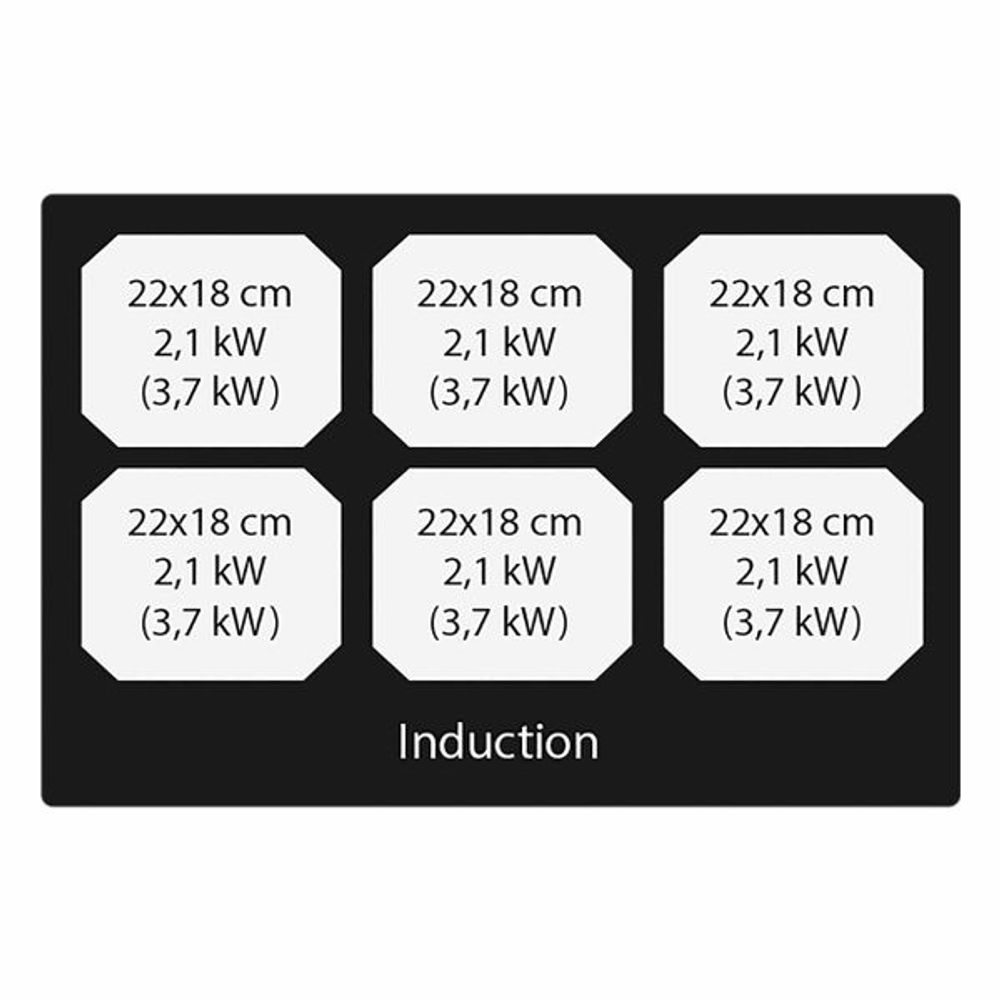 Eico platetopp induksjon 80 IQWP Link-2 78 cm 5731 plan limt