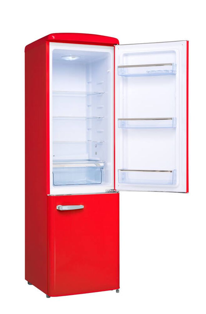 FrigeluX frittstående kombiskap retro rød 244L 190 cm CB255RRD